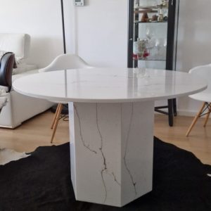 OKRUGLI STOL PROMJERA 120cm s bazom iz 6 segmenata KVARC QUARTZ Siroccio