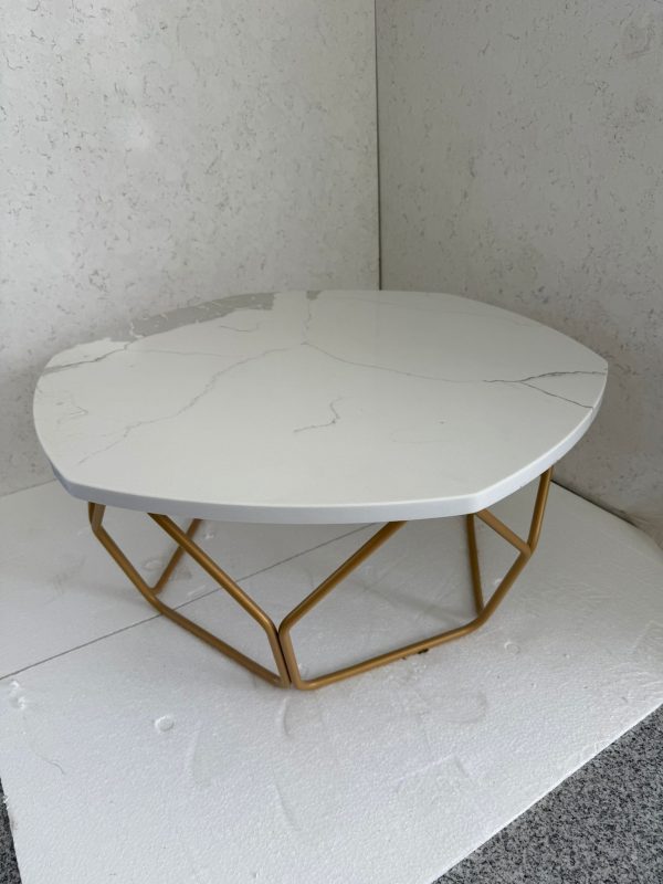 PLOČA STOLA KVARC QUARTZ I METALNE NOGICE